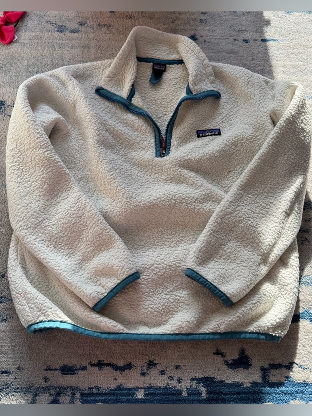 Patagonia Women’s Los Gatos 1/4 Zip Fleece Small Wool White - Picture 2 of 6